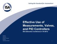 Effective Use of Measurements, Valves, and PID ... - Control Global