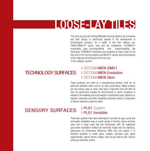 Loose-lay floor - Planium