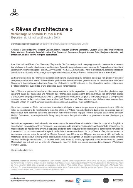 RÃªves d'architecture - L'espace de l'art concret