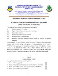 Application Form - Masters&PhD - Moshi University College Of Co ...