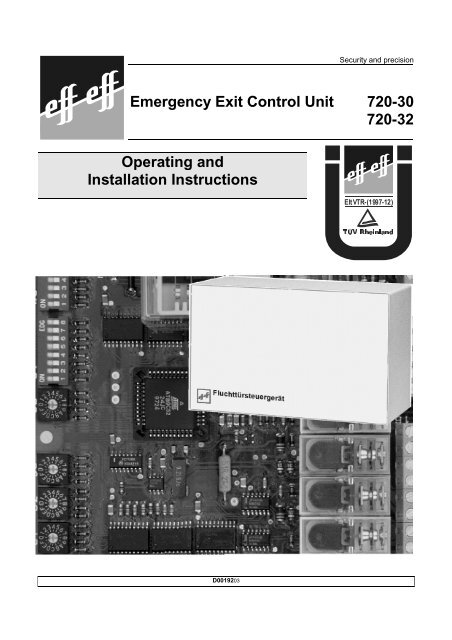 und Installationsanleitung (pdf) - dz-schliesstechnik gmbh