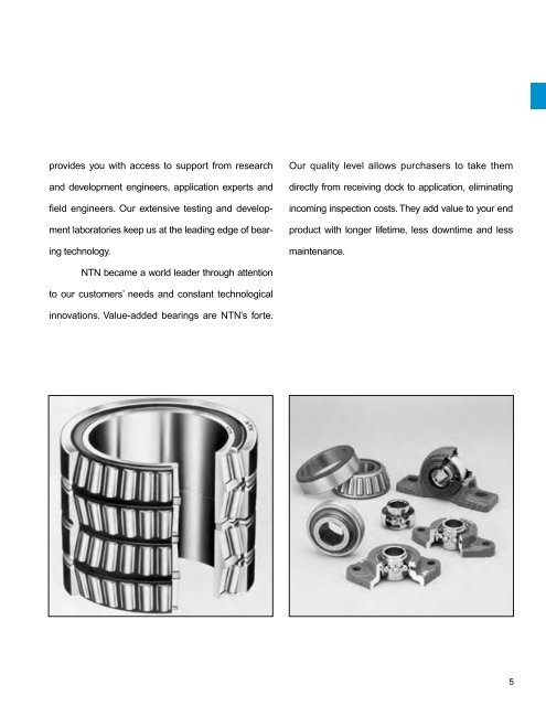 ball and roller bearings - NTN Bearing Corporation of America