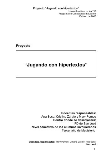 Jugando con hipertextos - Portal Ceibal