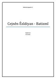CejnÃªn ÃzÃ®diyan - BatizmÃ® - Ezidische Jugend e.V.