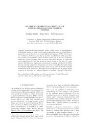 ON PSEUDO-DIFFERENTIAL CALCULUS FOR DISTRIBUTED ...