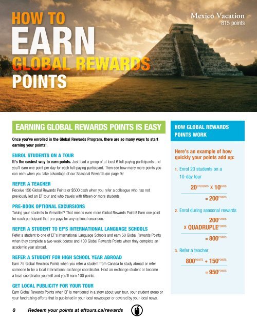 GLOBAL REWARDS - EF Educational Tours