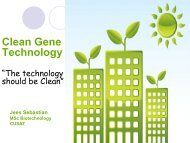 Clean Gene Technology - (CUSAT) â Plant Biotechnology laboratory