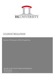 PhD Regulations - RK University