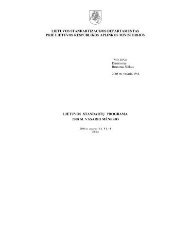 LIETUVOS STANDARTIZACIJOS DEPARTAMENTAS PRIE ...