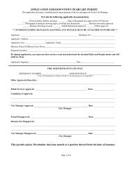 Downtown Pushcart Permit Application - City of Hickory