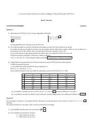 Correction du brevet des collÃ¨ges PolynÃ©sie juin 2010 - Apmep