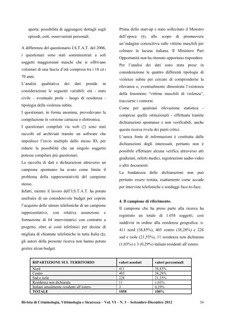 Organo ufficiale della Società Italiana di Vittimologia (S.I.V.)