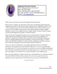 Company Contact Information - Lightning Protection Institute