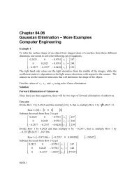 Gaussian Elimination-More Examples: Computer Engineering