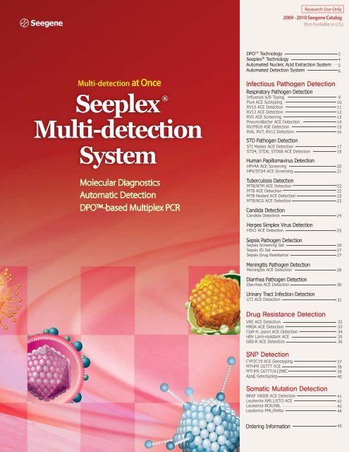 1. Infectious Pathogen Detection - Seegene