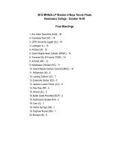 Division 4 Final Results Bracket