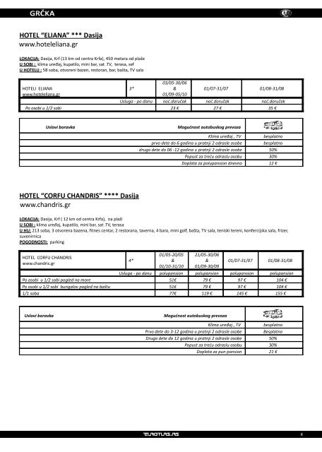 Preuzmite aranzman u PDF formatu - Euroturs