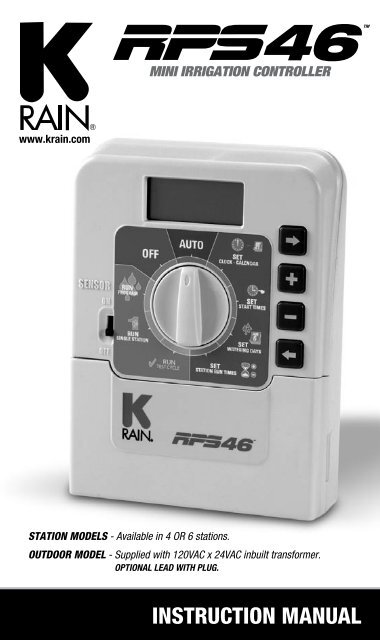 110-volt Standard Plumbing Supply-LG 3606 K-Rain RPS 469 6-Station 60 Hz Outdoor Controller 