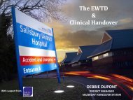 The EWTD and Clinical Handover