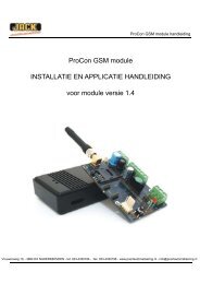 Jack Automotive handleiding Procon GSM module NL