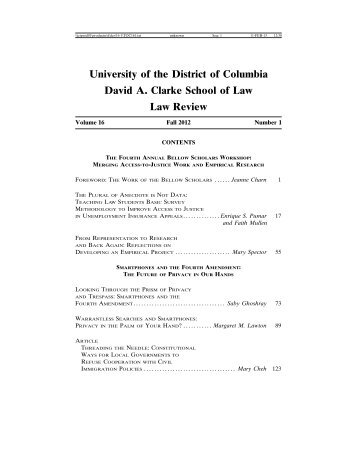 volume 16, number 1 - UDC Law Review