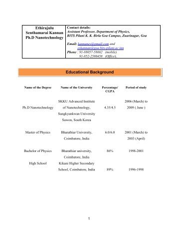 uploads/Kannan ethirajulu resume.pdf - BITS Pilani