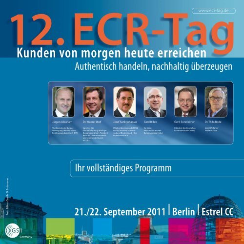 programm | foren, 22. september 2011 - ECR Tag - GS1 Germany