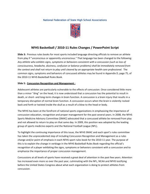 NFHS Basketball / 2010-11 Rules Changes ... - OSAA Basketball