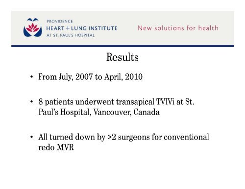 Transapical Transcatheter Mitral Valve-in-Valve Implantation: A ...