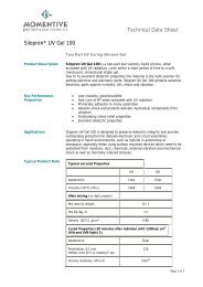 Technical Data Sheet Silopren* UV Gel 100 - SINUS Electronic