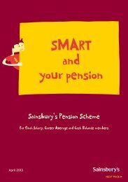 SMART guide - Sainsburys Pensions