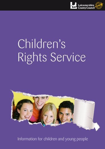 Children's Rights Service Guide - Leicestershire County Council