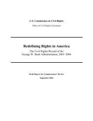 The Civil Rights Record of the George W. Bush Administration