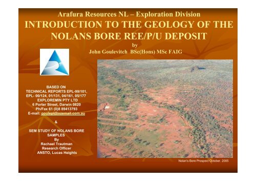 nolans bore geology i