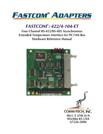 FASTCOMÂ®: 422/4-104-ET HARDWARE MANUAL - Commtech ...