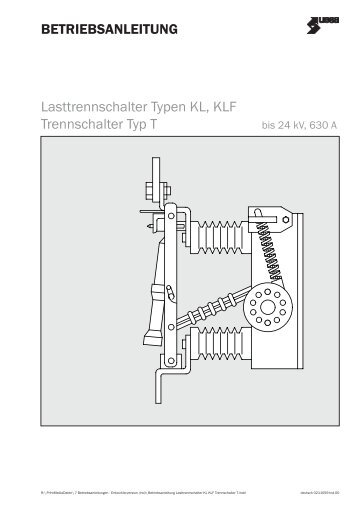BETRIEBSANLEITUNG Lasttrennschalter Typen KL ... - Ormazabal