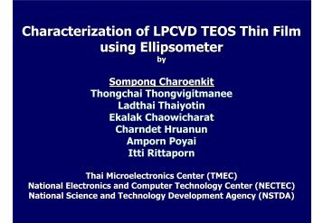 TEOS thin film deposition - Nectec