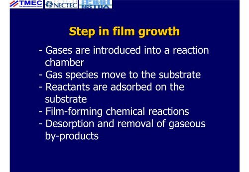 TEOS thin film deposition - Nectec