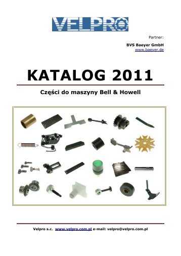 KATALOG 2011 Części do maszyny Bell & Howell