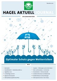 HAGEL AKTUELL JOURNAL - Vereinigte Hagelversicherung VVaG