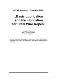 „Basic Lubrication and Re-lubrication for Steel Wire Ropes” - OITAF