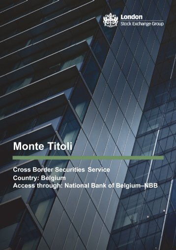 Tablemat "Belgium via Euroclear Bank" - Monte Titoli