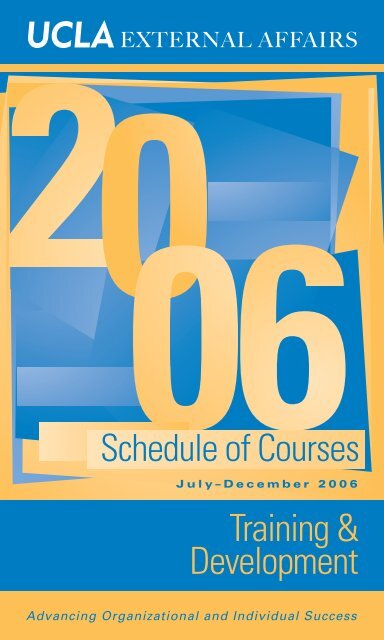 Development Training & Schedule of Courses - ISLand - UCLA