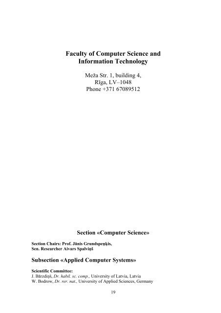 RĪGAS TEHNISKĀS UNIVERSITĀTES 50 ... - Aleph Files