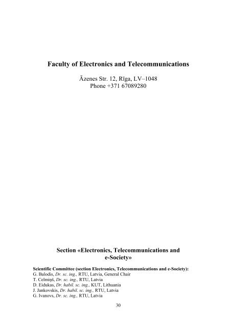 RĪGAS TEHNISKĀS UNIVERSITĀTES 50 ... - Aleph Files