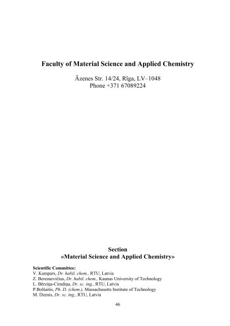 RĪGAS TEHNISKĀS UNIVERSITĀTES 50 ... - Aleph Files