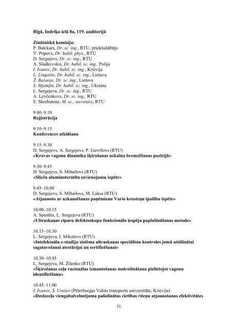 RĪGAS TEHNISKĀS UNIVERSITĀTES 50 ... - Aleph Files