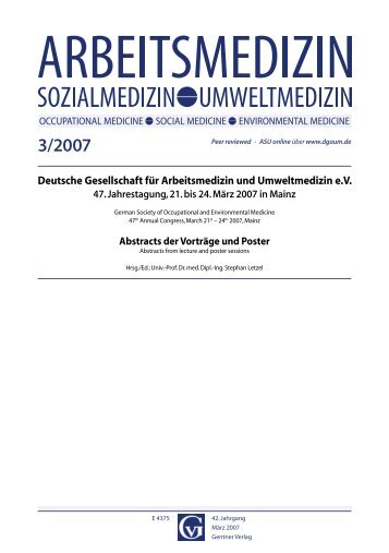 Deutsche Gesellschaft für Arbeitsmedizin und Umweltmedizin e.v.