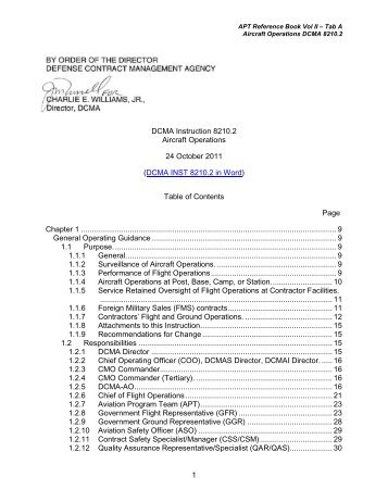 DCMA INST 8210.2 in pdf