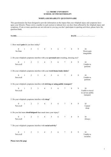 Whiplash Disability Questionnaire (.pdf) - Q-Comp